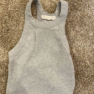 Cropped Grey Tank Top